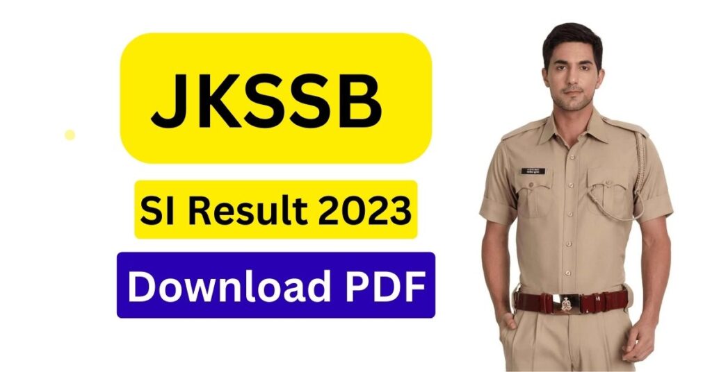 JKSSB SI Result 2023