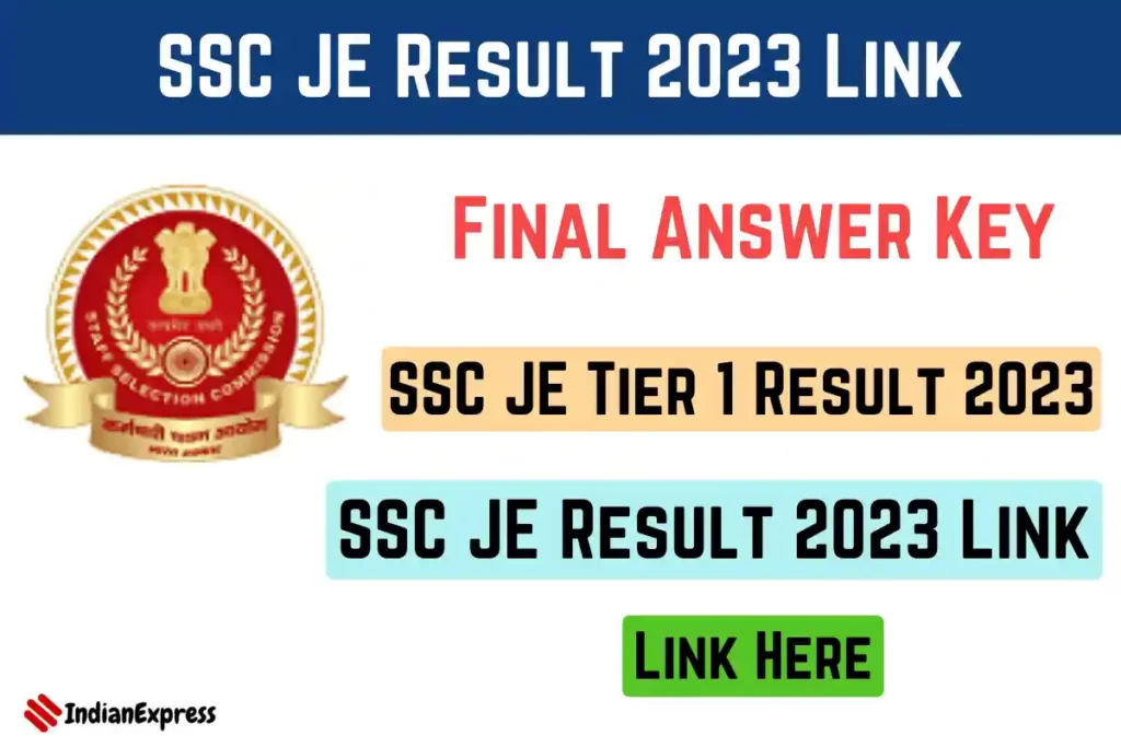 SSC JE Tier 1 Result 2023