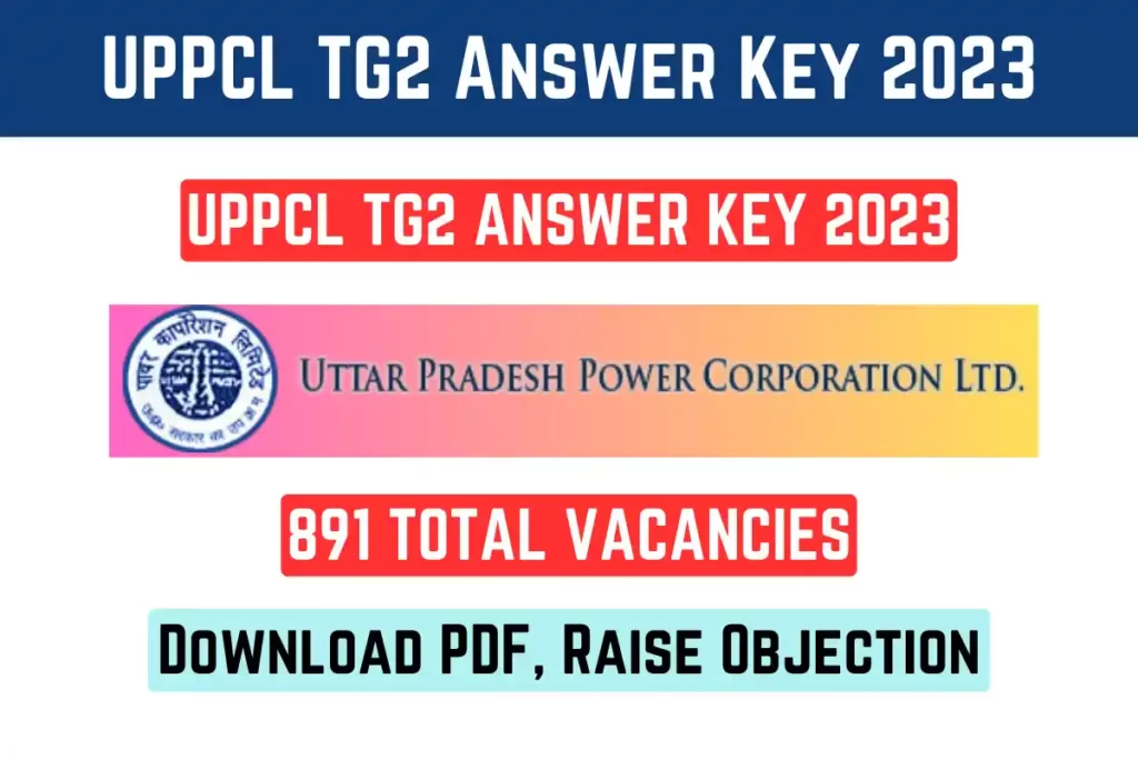 UPPCL TG2 Answer Key 2023