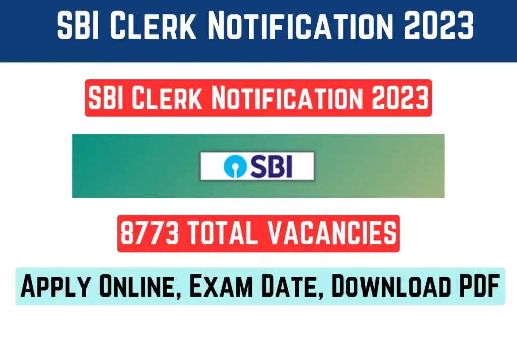 SBI Clerk Notification 2023