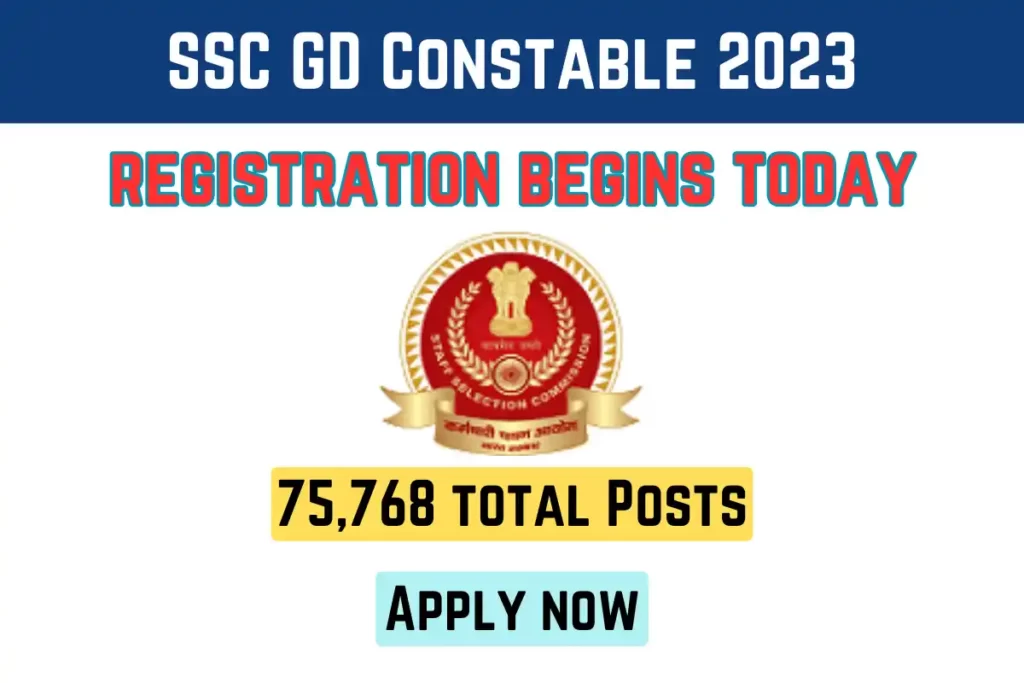 SSC GD Constable 2023 registration