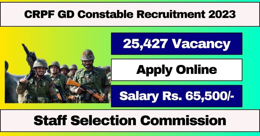 CRPF GD Constable Recruitment 2024