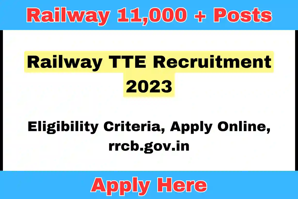 11000 Vacancies Railway Tte Recruitment 2023 Eligibility Criteria 10th Pass Direct Link To 