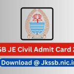 JKSSB JE Civil Admit Card 2023