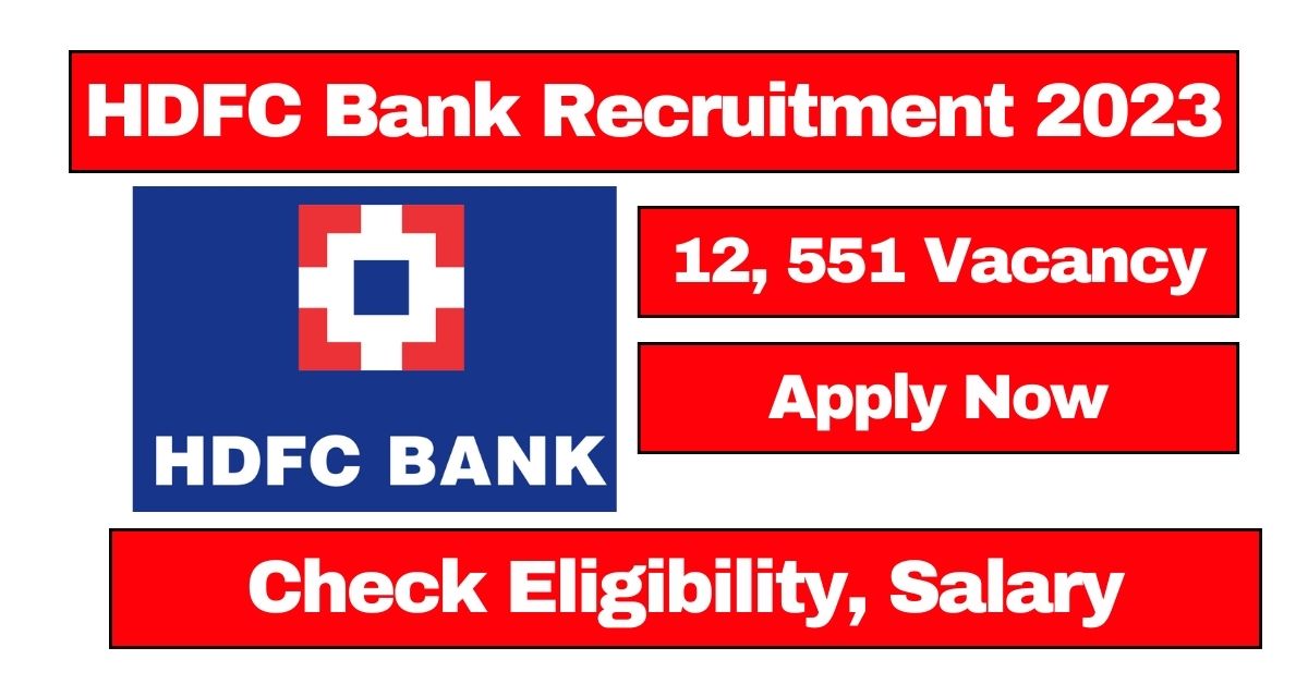 HDFC Bank Recruitment 2023