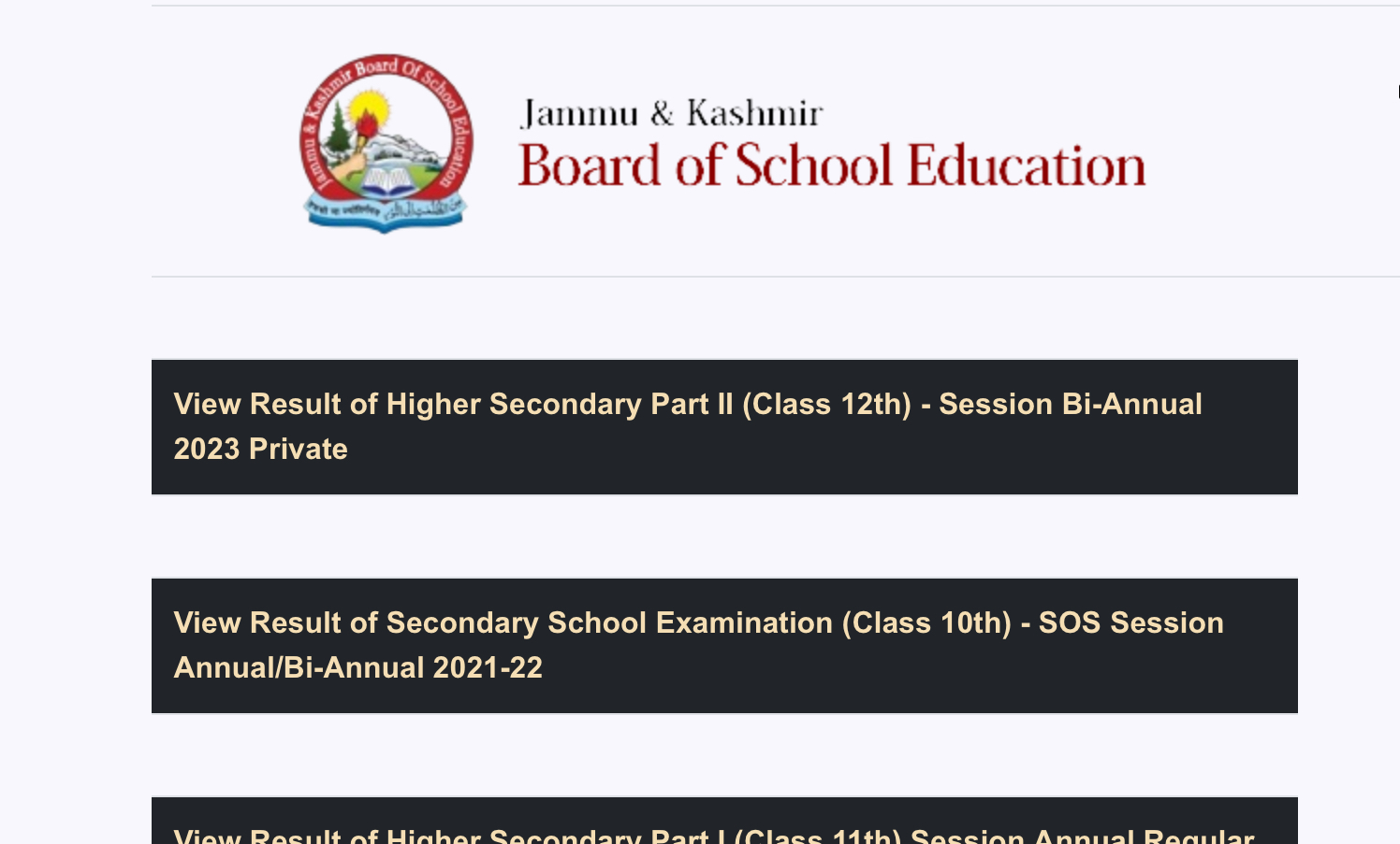 JKBOSE 12th Result 2023 Search By Name