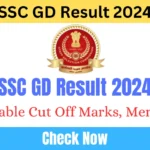 SSC GD Score Card 2024