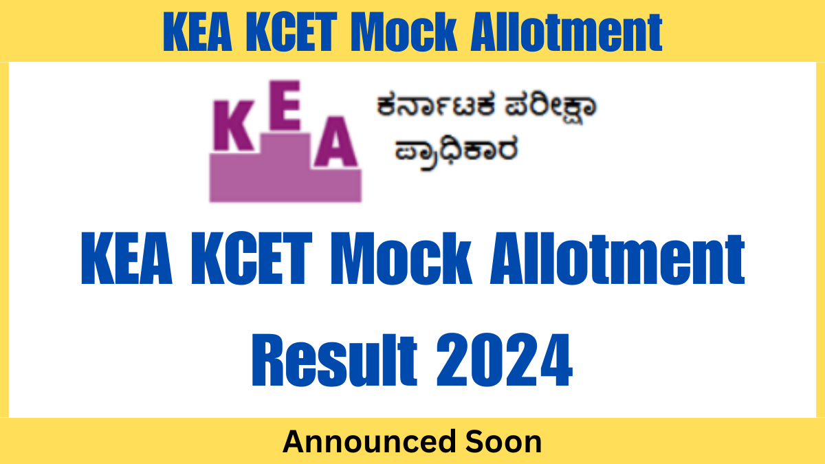 KEA KCET Mock Allotment Result 2024