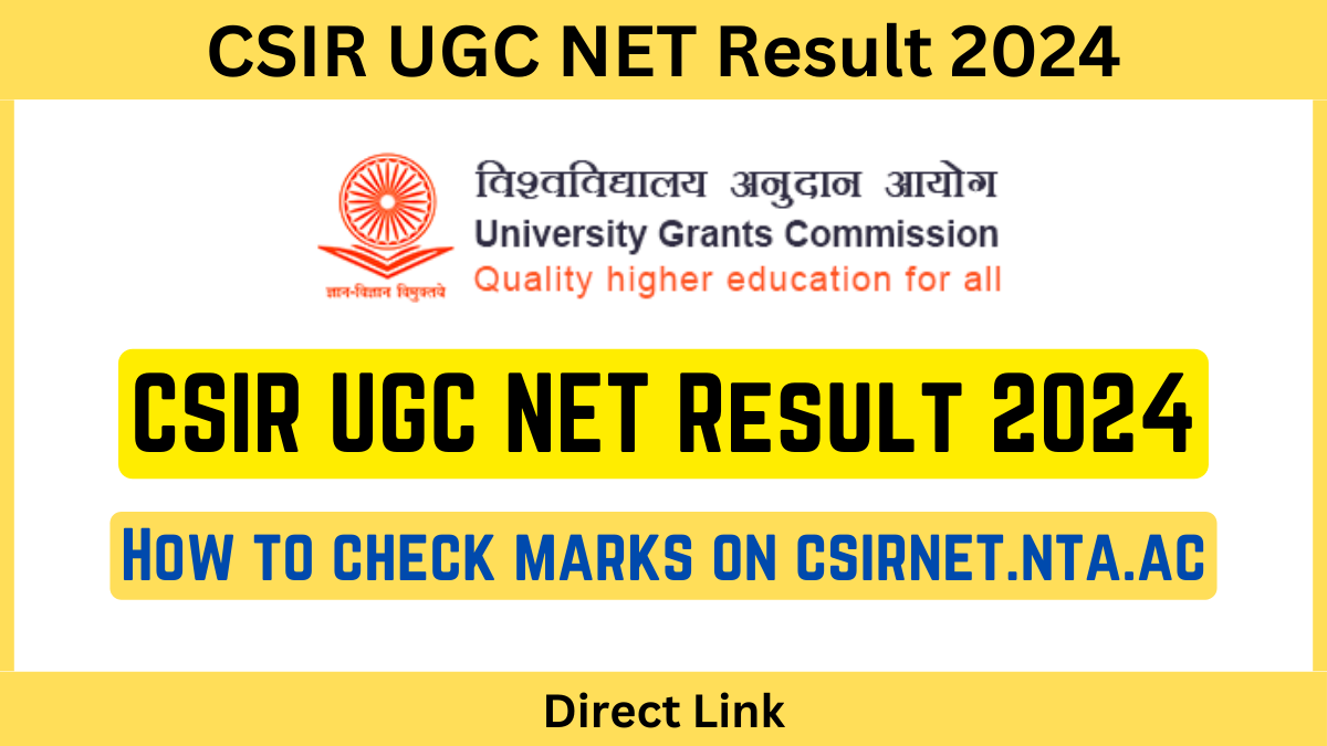 CSIR UGC NET Result 2024