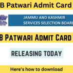 JKSSB Patwari Admit Card 2024