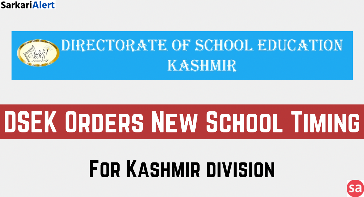 New School Timing in Kashmir