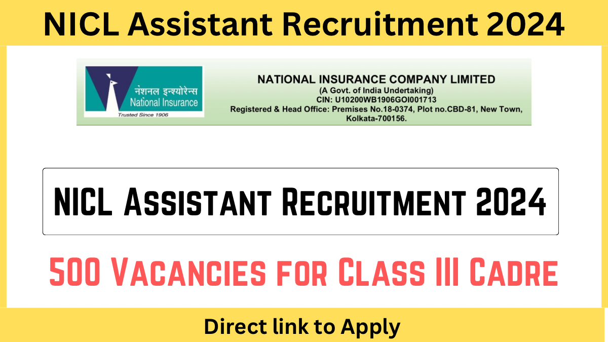 NICL Assistant Recruitment 2024