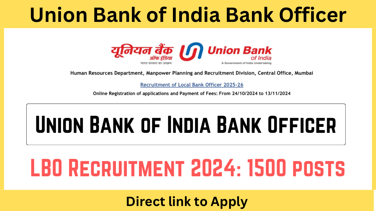 Union Bank of India Local Bank Officer