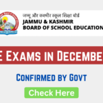 JKBOSE Exams in December 2024